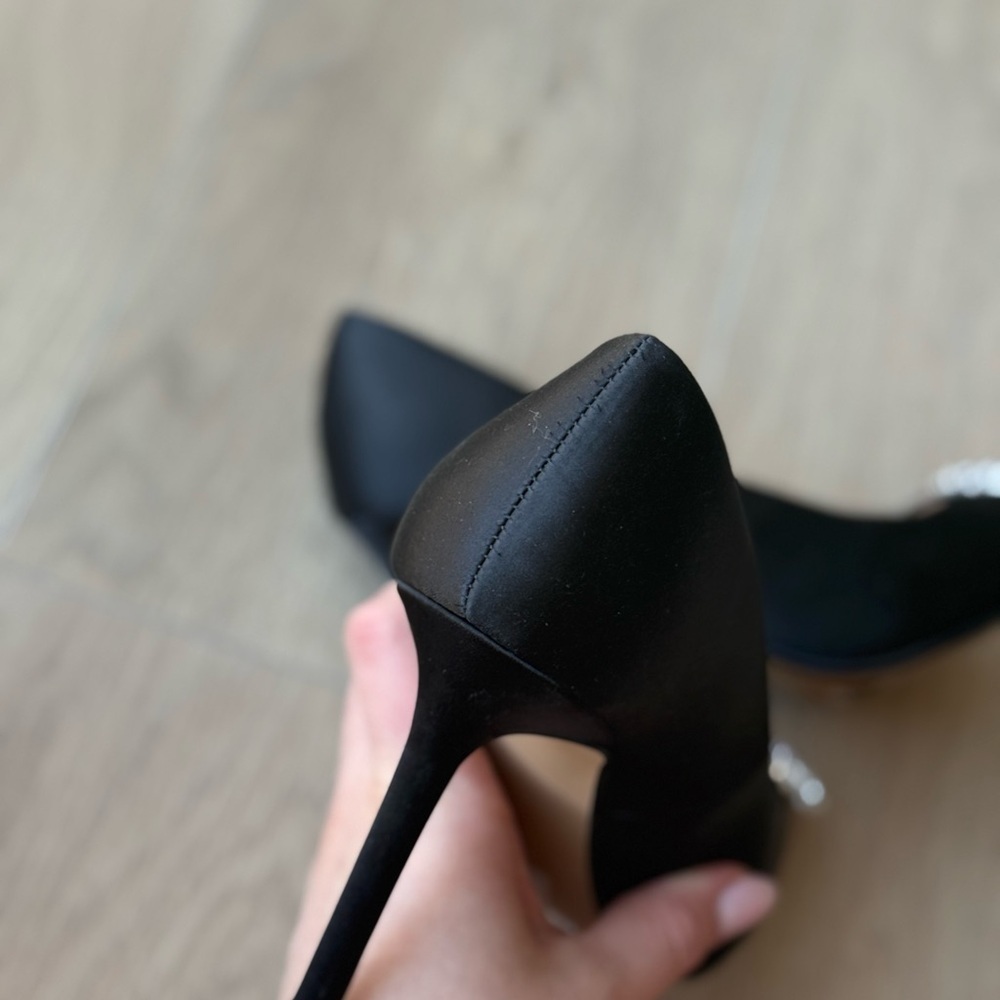 Express Black Embellished Women's Heels - Picture 7 of 12